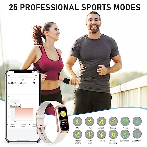 Fitness Tracker with 24/7Heart Rate, Blood Pressure, Sleep Tracking, Calorie, Activity Tracker with 1.1" AMOLED Color Scre...