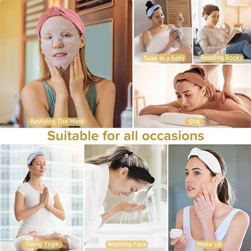 DiyJibb Headbands for Women Girls - 6PCS Stylish Top Knotted Headbands - Knotted Headband for Women - Head Bands Wide Hair...