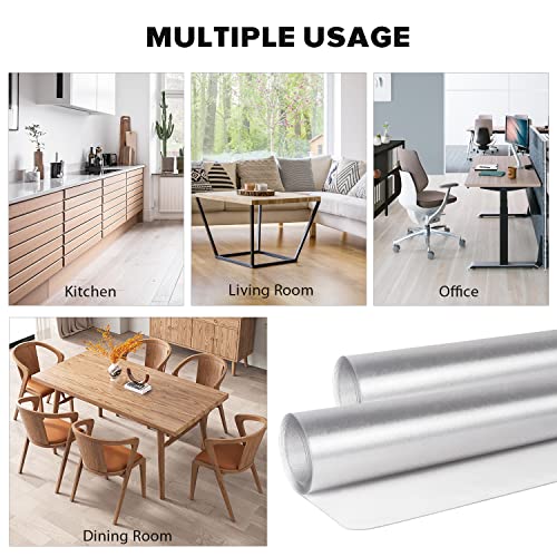 FURKIT Floor Mats for Home, 5'×7' Clear Area Rug for Dining Room, Durable Non-Slip Hard Floor Living Room Rug, PVC Waterpr...