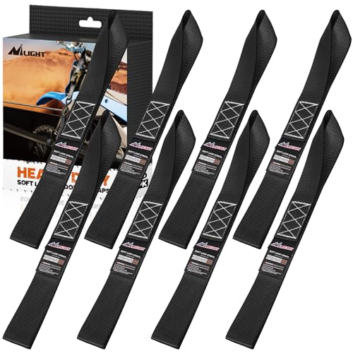 Nilight Soft Loop 1.7”×17" Motorcycle Tie Down Straps Heavy Duty 12000Lbs Max Break Strength for Securing ATV UTV Kayak Mo...