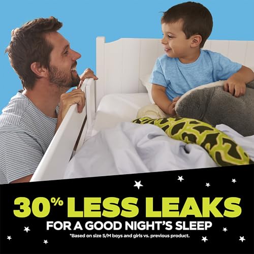 Ninjamas Boys Bedwetting Nighttime Underwear, Size L Pull Ups for Boys (64-95+ lbs), 68 Count, Training Pants, Overnight U...