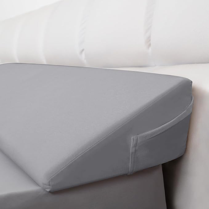 WdFour Bed Wedge Pillow, Close Off Headboard, Wall and Mattress Gap. Incline, Slanted Sweat-Proof Pillow for Neck and Back Pain Relief Anti-snoring for Comfortable Sleeping.(Gray,54Wx10Dx6H)