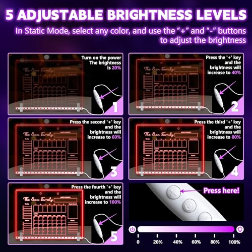 16" Led Drawing Board for Kids with 18 Tracing Pages - 4 Modes & Acrylic Led Note Board with 7 Colors, Light up Magic Boar...
