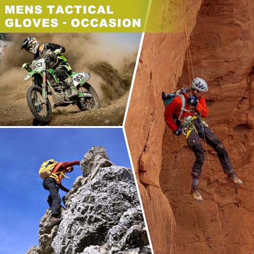 Towintec Fingerless Tactical Gloves, Padded Lightweight Breathable Climbing Glove for Rock, Motorcycle, Climbing, Cycling,...