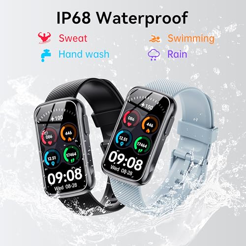 OUKITEL Smart Watch for Men Women with 2 Bands, 1.47" HD Display Fitness Tracker with Heart Rate/SpO2/Sleep Monitor 24 Spo...