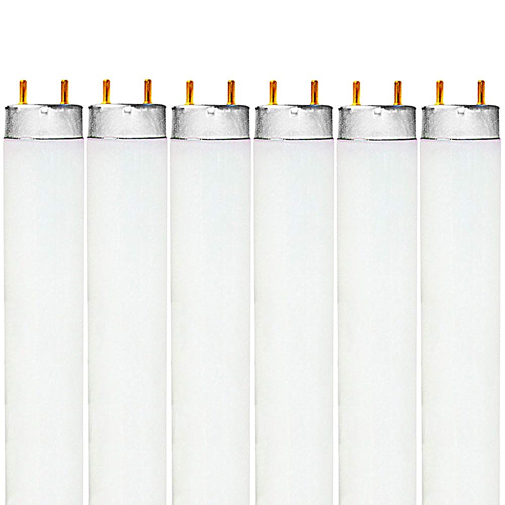Luxrite F32T8/841 32W 48 Inch T8 Fluorescent Tube Light Bulb, 4100K Cool White, 2800 Lumens, G13 Medium Bi-Pin Base, LR20732, 6 count (Pack of 1)