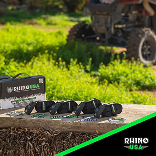 Rhino USA Lashing Straps Cargo Tie Downs (4PK) - 1,320lb lab Inspected Max Break Strength, Includes (4) Heavy Duty 1in x 1...
