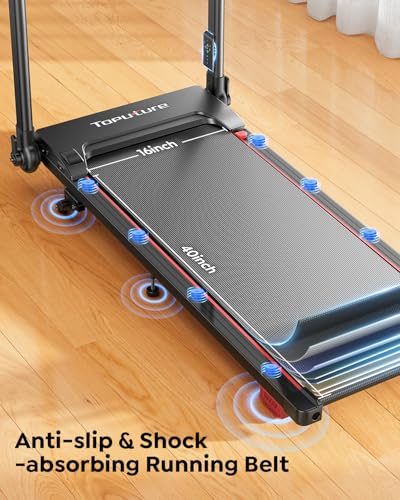 TOPUTURE Walking Pad Treadmill with Incline 10%, 6 in 1 Foldable Treadmill for Home with Adjustable Handle Bar, Walking Pa...
