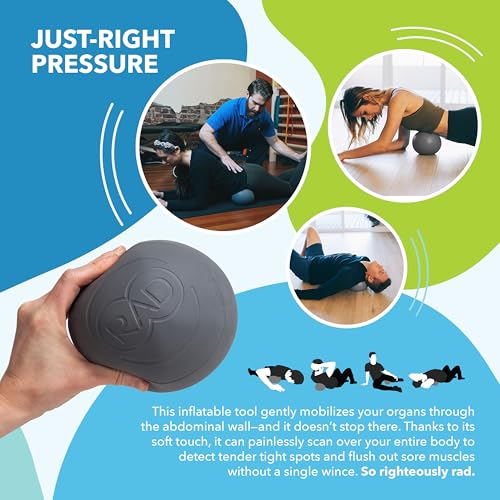 RAD Centre – Soft Yoga Deep Tissue Massage Ball – Myofascial Release Ball for Abdominal, Psoas, Neck & Stomach Massage – T...