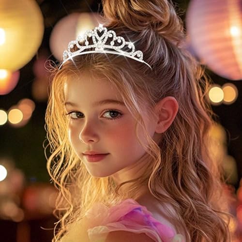 Yean Silver Mini Tiara Small Princess Crown Tiaras Headband for Girl