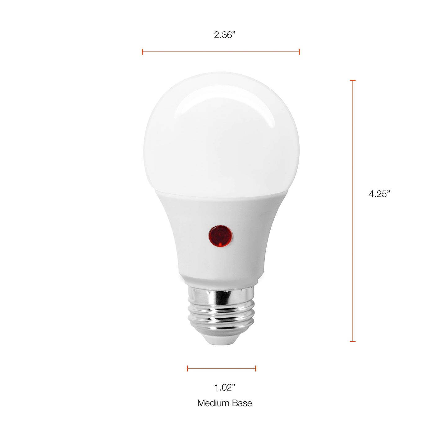 Ledvance Dusk To Dawn A19 Led Light Bulb, Soft White, 9W (60W Equivalent), 800 Lumens, Model 41288, 1 Pack