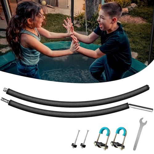 Suninlife 1PCS Trampoline Curved Pole, Universal Trampoline Replacement Enclosure Pole to Fit 8-16FT Curved Pole Trampolin...