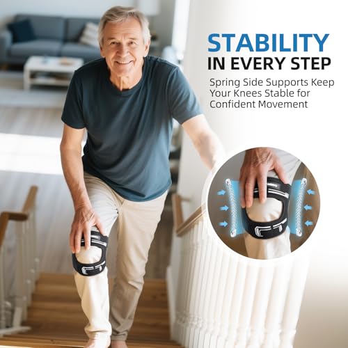 CAMBIVO Patella Tendon Support Knee Strap with Gel Pad and Side Stabilizers, Lightweight Knee Brace for Women and Men, Adj...