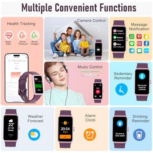 Fitness Tracker with 24/7 Heart Rate,Blood Pressure Sleep Tracking,104 Sports Modes Calories Smart Watch,IP68 Waterproof S...