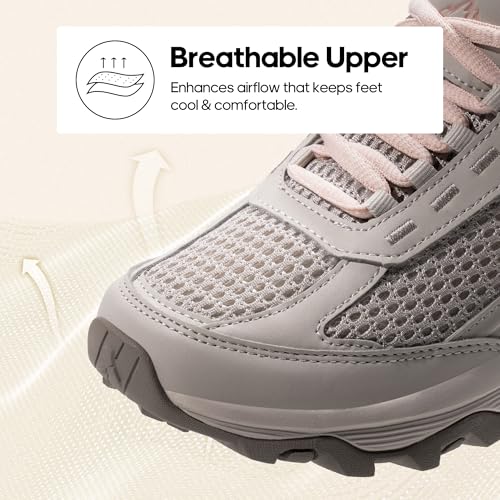 NORTIV 8 Women's Hiking Shoes Lightweight Breathable Mesh Walking Sneakers Outdoor Work Shoes
