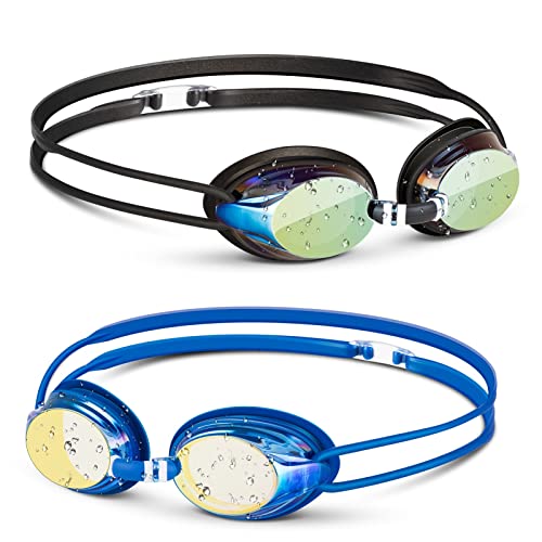 Portzon dynamics Swim Goggles, Anti Fog Clear No Leaking Swimming Goggles for Adult Men Women