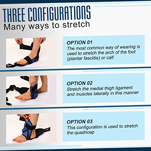 Foot and Calf Stretcher for Plantar Fasciitis, Achilles Tendonitis, Heel Spurs, Drop Foot. Yoga Stretching Strap for Leg, ...