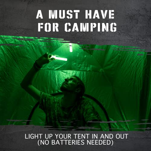 Emergency Glow Sticks with 12 Hours Duration, Individually Wrapped Industrial Grade Glowsticks for Survival Gear, Camping ...