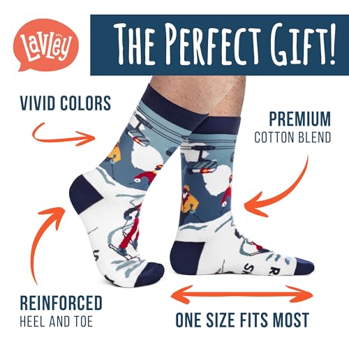 Lavley Ski Socks - Funny socks for skiers and snowboarders - Unisex novelty gift - Great for birthdays or holidays