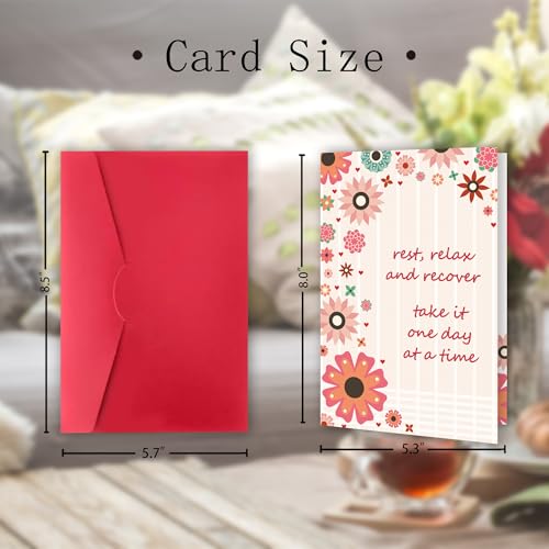FSSDAS Elegant Get Well Cards, Get Well Soon Gifts for Women, Encouragement Card for Her, Surgery Recovery Gifts for Man, ...