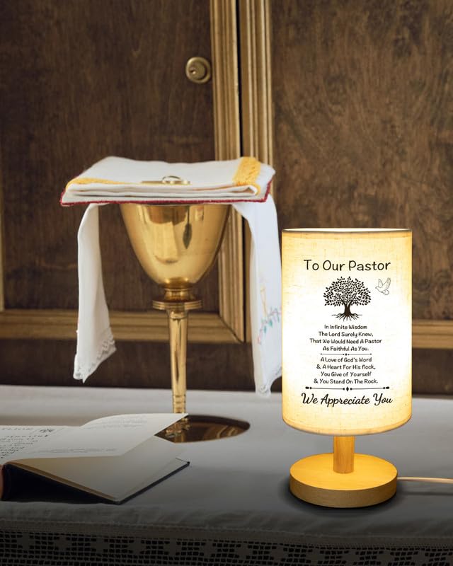 Souhoney Pastor Appreciation Gifts - Unique Pastor Gifts For Men For Pastor Day  Christmas  Birthday  Anniversary  Fathers Day  Fabric Bedside Decor Lamp