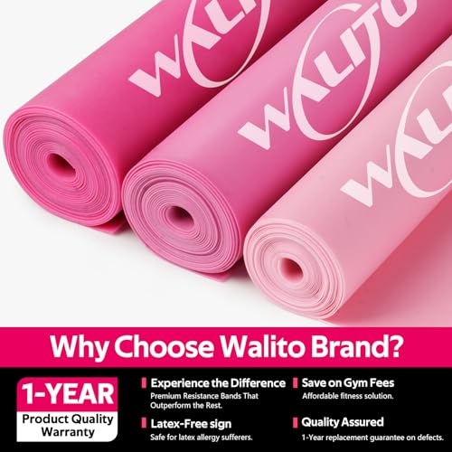 WALITO Resistance Bands for Working Out, Exercise Bands for Women and Men, Workout Bands for Physical Therapy, Stretch, Re...