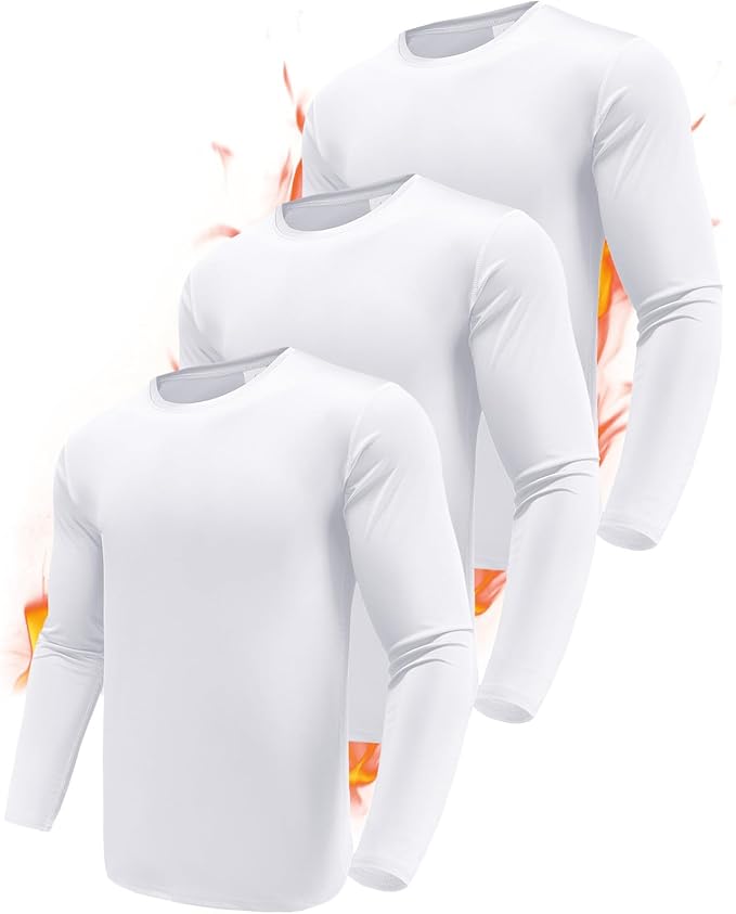 Men's 1, 3 or 5 Pack Performance Long Sleeve T-Shirts, UPF 50+ Sun Protection Shirts, Athletic Gym Workout Shirts for Running
