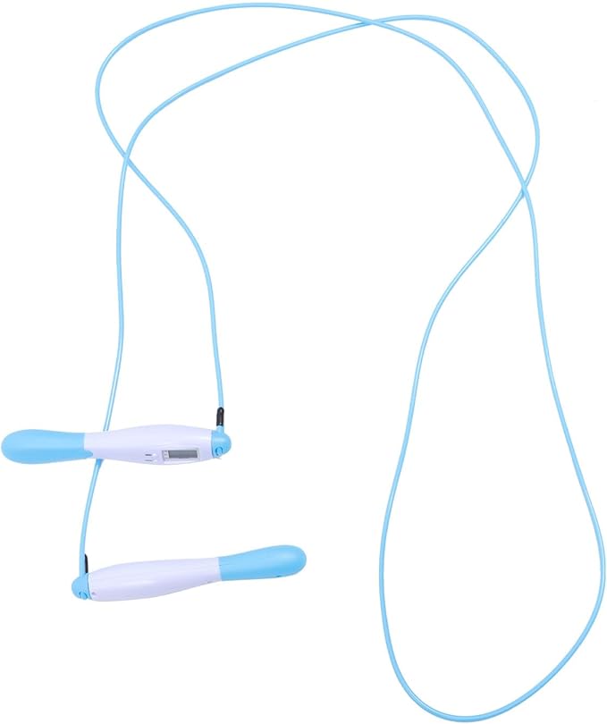 Generic Advanced Digital Counting Jump Rope for Adults, Steel Wire Fitness Skipping Rope, Blue Long Length for Weight Loss...