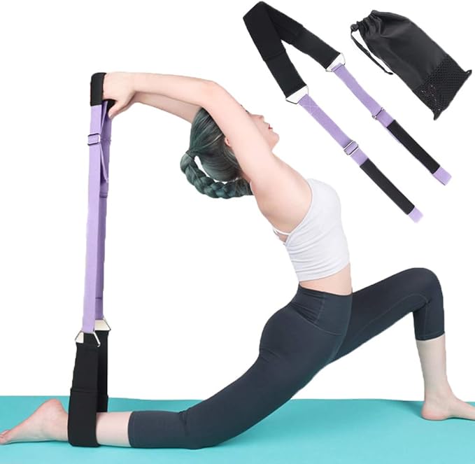 Yoga Stretching Strap, Improve Body Flexibility Stretch Strap Backbend Assist Trainer, Adjustable Leg Stretcher Home Gym E...