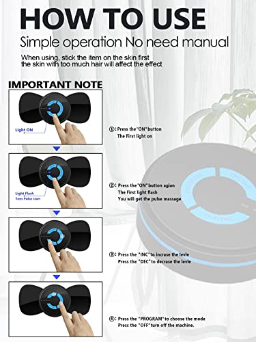 Pawfan Tens Black Unit with 2 Pads,EMS Microcurrent Mini Massager Machine,Low Frequency Multi Function Physiotherapy Instr...