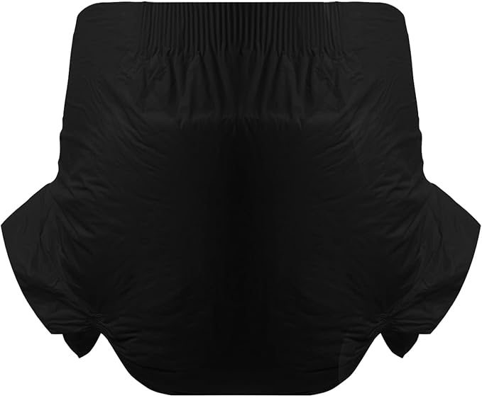 CutiePlusU Disposable Adult Diaper Heavy Absorption Dry Surface Adult Diapers All Night- Black 10 Pieces