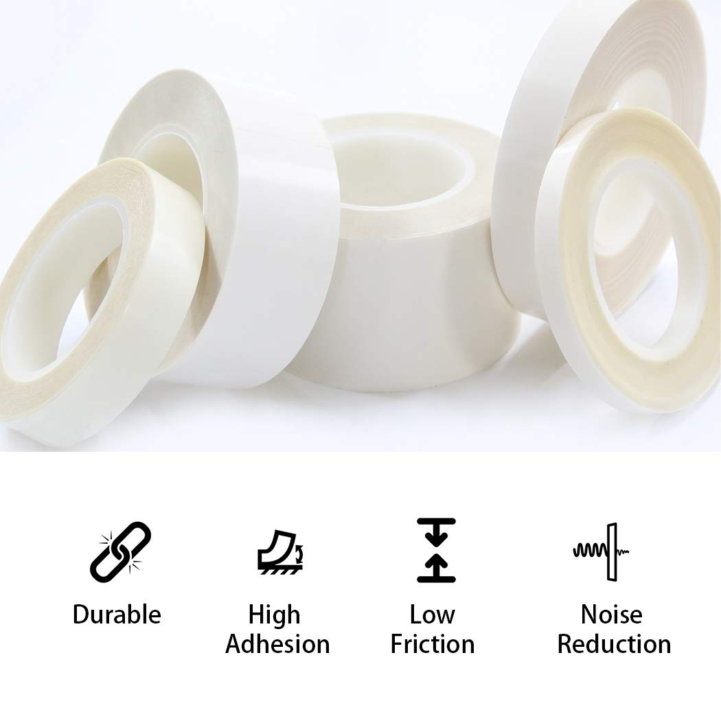APT, UHMW (Ultra-high Molecular Weight) Polyethylene Tape, Resists Abrasion, Impact, for Surface Protection and Friction and Noise Reduction for Lining Sliding Surfaces. (0.5" x 5Yds, 10 Mil UHMW)