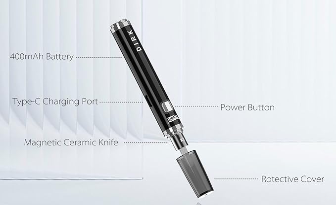 Yocan Dirk Heating Multi-Tool Ceramic Electric Knife with Variable Voltage and Type-C Charging (Green)