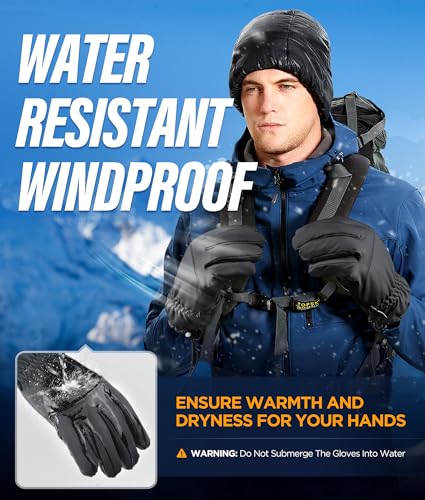 Deemii Winter Gloves Men Women Made with 3M Insulation&Plush Lining -15℉ Windproof&Water-Resisitant Glove with Touchscreen...