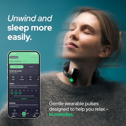 Pulsetto FIT Wellness Wearable with Vagus Nerve Support – Patented Neuro Technology for Relaxation, Stress Balance, Focus,...