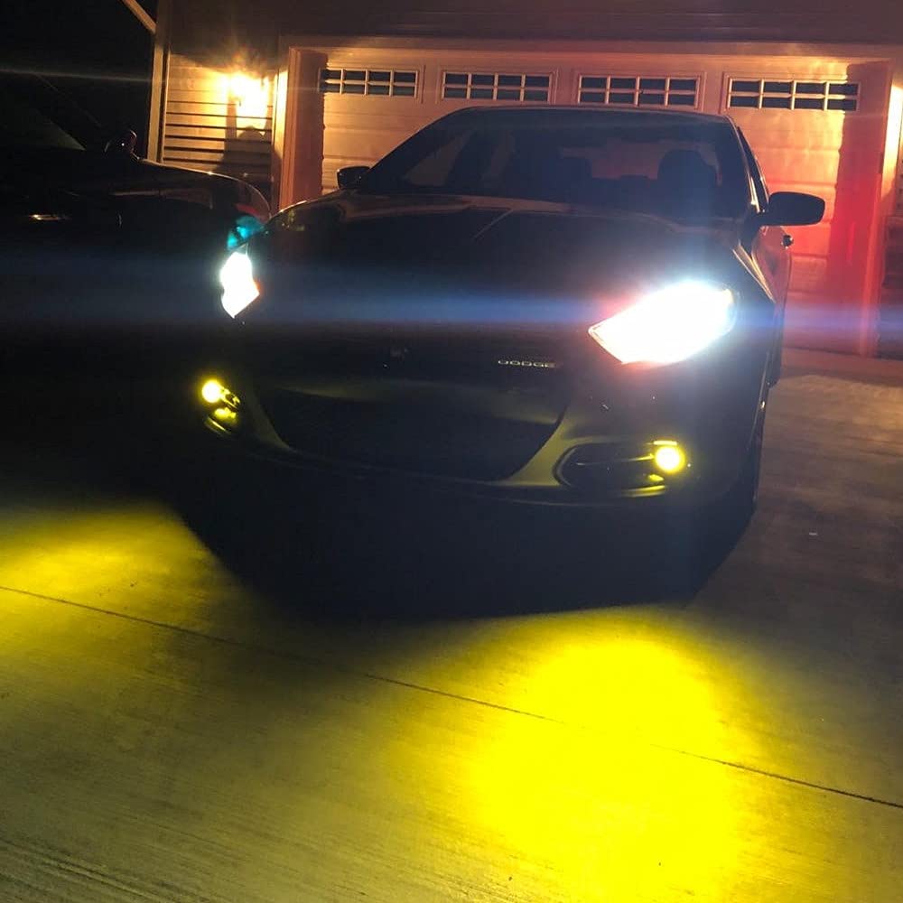 Alla Lighting 3800Lm 899 880 Led Fog Light Bulbs  Super Bright Pg13 Base 884 885 887 893 H27 H32  Eti 56-Smd (3000K Golden Yellow)