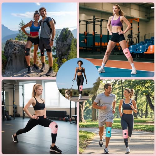 Kuangmi Knee Brace with Side Stabilizers & Patella Gel Pad,Adjustable Compression Knee Support with Arthritis Relief,Injur...