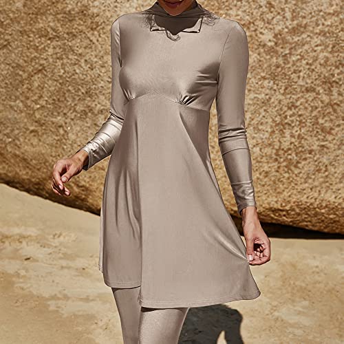 IBTOM CASTLE Muslim Swimsuits for Women Modest Swimwear Long Sleeve Burkini Pants Full Cover Islamic Bathing Suit
