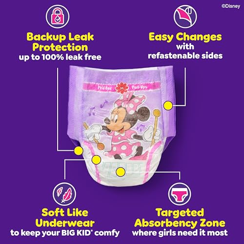 Pull-Ups Girls' Potty Training Pants, Size 3T-4T Training Underwear (32-40 lbs), 66 Count