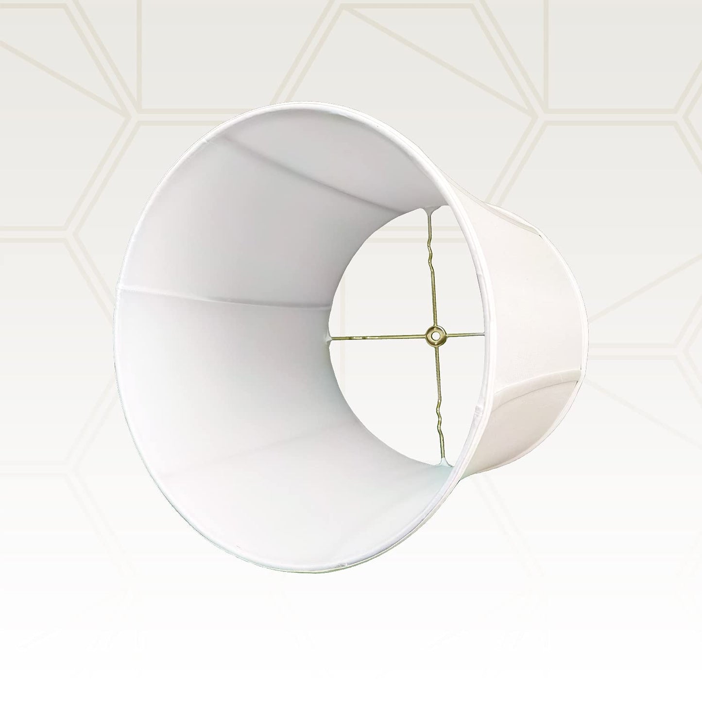 Royal Designs, Inc. Drum Lamp Shade, Faux Silk, 14x15x15, White, Model BS-719-15WH-2, 2-Pack