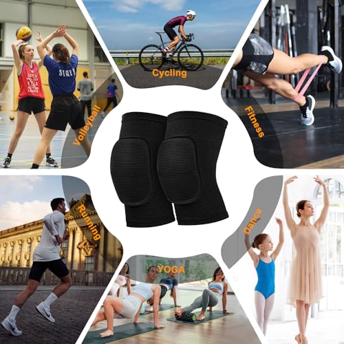 YICYC Volleyball Knee Pads for Dancers, Soft Breathable Knee Pads for Men Women Kids Knees Protective, Knee Brace for Voll...