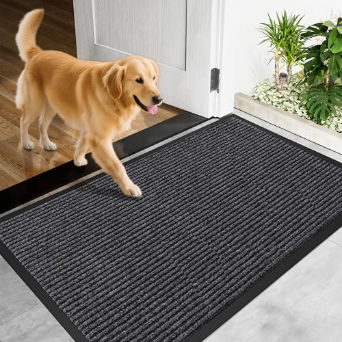 Futurwit Front Door Mat, 48" x 36" Heavy Duty Indoor Outdoor Doormat, Non-Slip, Rubber Backing Low Profile, Welcome Commer...