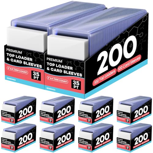 2000 Card Sleeves Top Loaders for Cards, 3" x 4" Hard Plastic Toploaders, Baseball Card Protectors, Trading Card Holder fo...