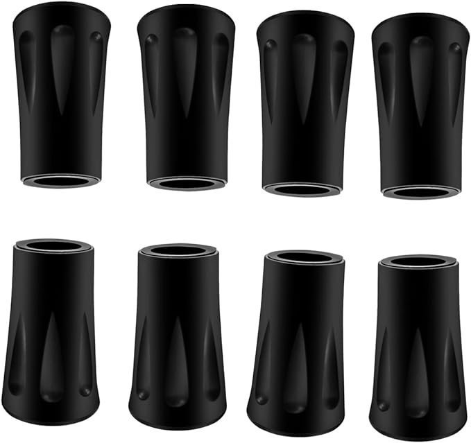 8Pcs Trekking Pole Tips Replacement Protectors, Rubber Feet for Hiking Pole Tips Rubber Tips for Walking Sticks Tips Acces...