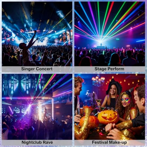 Body Glitter Stick, Perfect Holographic Sequins Christmas Face and Hair Glitter Makeup Neon Outfit Rave Festival Party Acc...