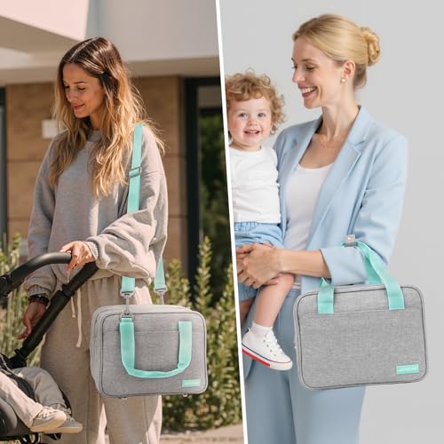Wearable Breast Pump Bag with Cooler Compartment Compatible with Momcozy M5/S12 Pro, Elvie & Medela Pump in Style, Carryin...