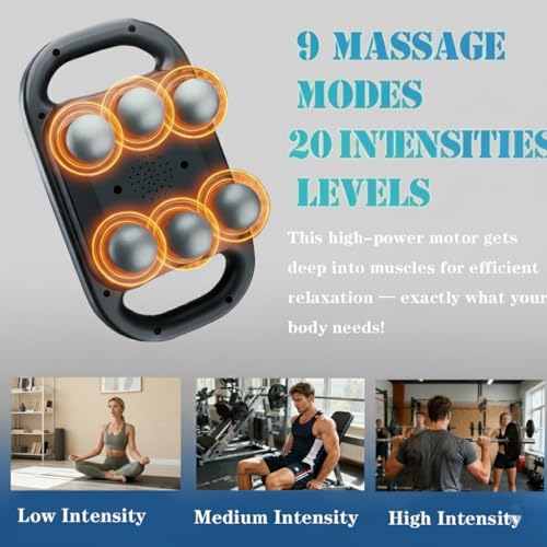 Belovedone Massage Gun, 6 Head Percussion Massage Guns, Deep Tissue Muscle Massagers, Electric Massager Tool for Legs, Arm...
