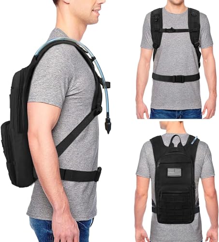 NOOLA 3L Hydration Backpack, Water Backpack with TPU Water Bladder, Tactical Hydration Pack for Men Women, Molle Water Bac...