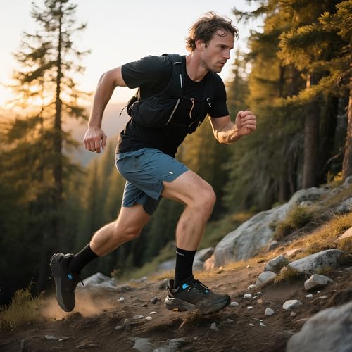 NORTIV 8 Men's Wide Toe Box Trail Running Shoes Cushion Walking Barefoot Tennis Workout Gym Cross Training Shoe Fashion Sn...