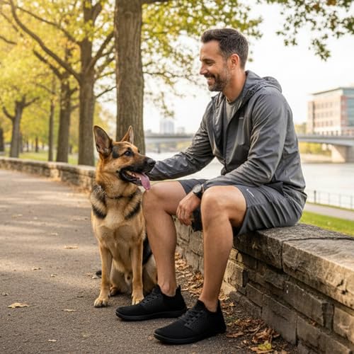 WHITIN Men's Wide Minimalist Barefoot Sneakers | Zero Drop | Midfoot Stability